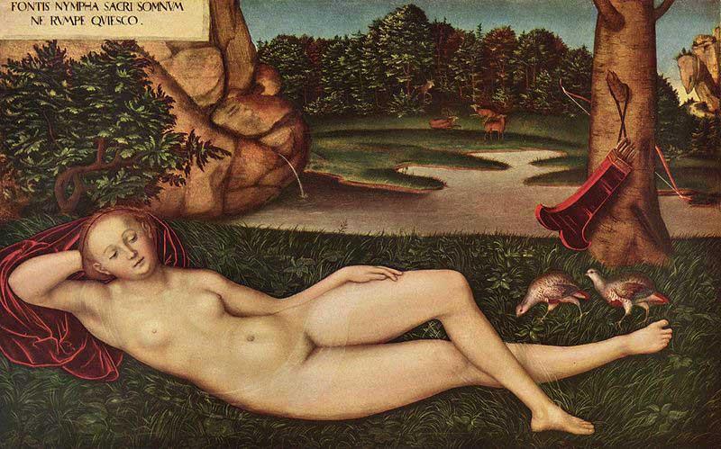 Lucas Cranach Ruhende Quellnymphe Germany oil painting art
